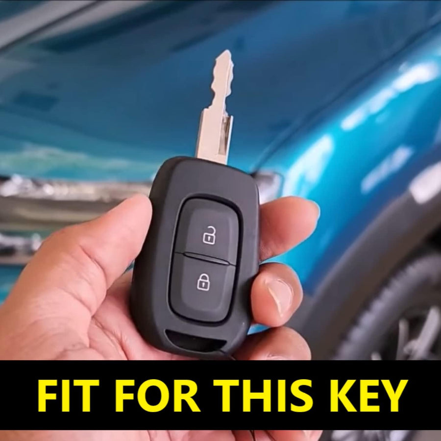 Metal Silicon Key Cover Fit for Renault 2 Button Remote Key (R-1)