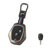 Folkswheel Metal Silicon Key Cover Fit for Renault Duster | Nissan Terrano 2 Button Key