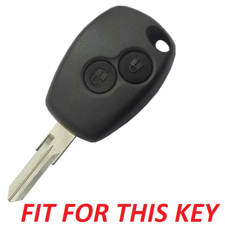 Folkswheel Metal Silicon Key Cover Fit for Renault Duster | Nissan Terrano 2 Button Key