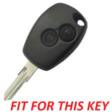 Load image into Gallery viewer, Folkswheel Metal Silicon Key Cover Fit for Renault Duster | Nissan Terrano 2 Button Key