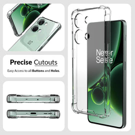 OnePlus Nord 3 Anti-Shock Proof Back Cover Case | TPU+PC - Bumper Clear