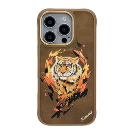 Nimmy Dazzling Embroidery Back Case with MagSafe -Tiger For iPhone