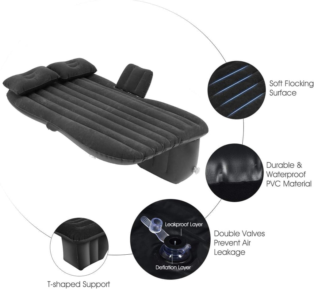 Folkswheel Premium Car Inflatable Bed with Pump & 2 Air Pillow